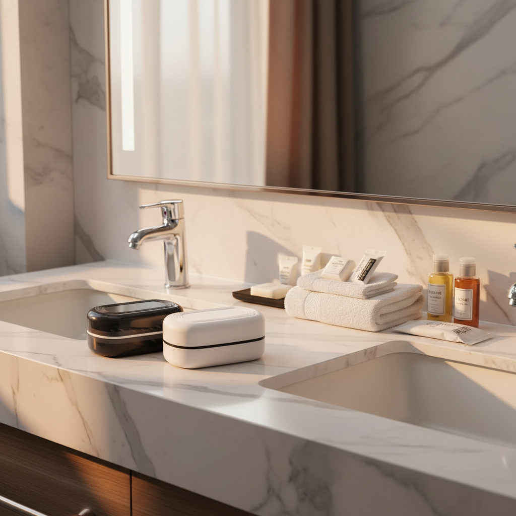 Hotel bathroom vanity