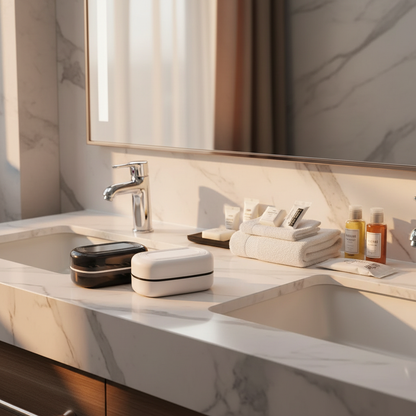 Hotel bathroom vanity