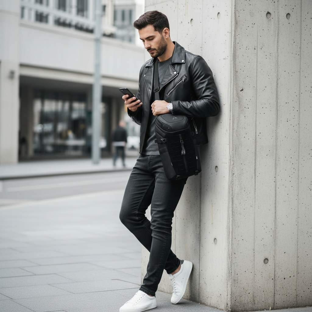 Modèle avec smartphone