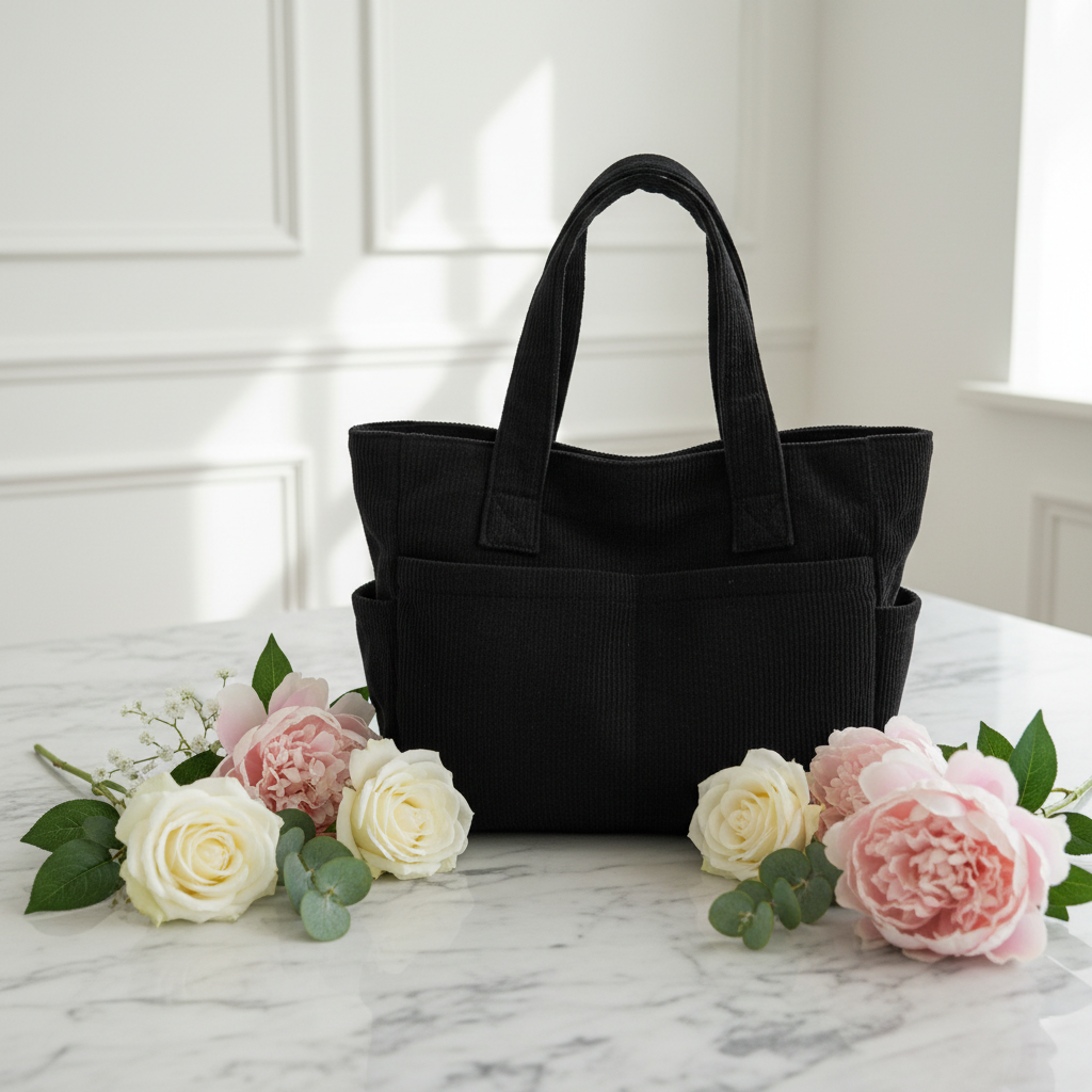 Noir - Marbre et fleurs