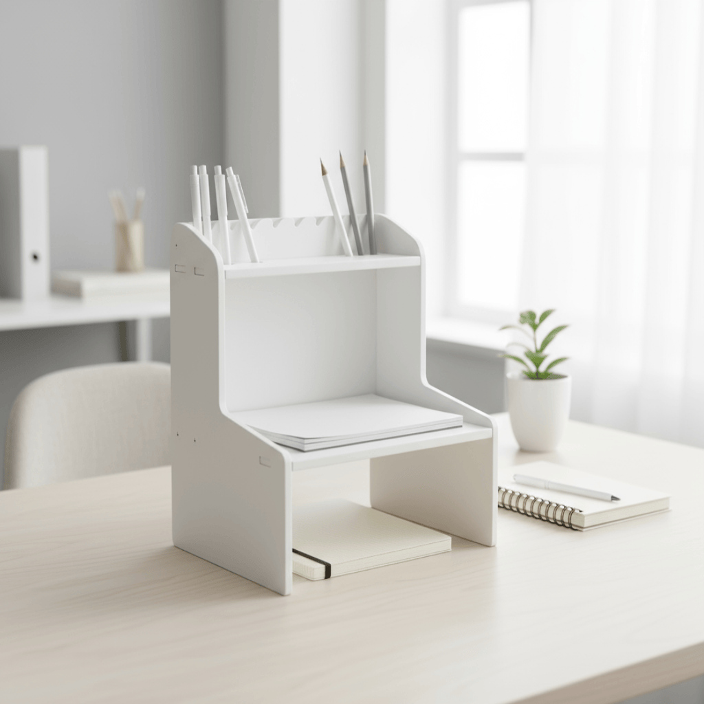 Organisateur bois blanc bureau pro