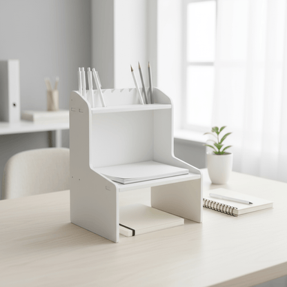Organisateur bois blanc bureau pro