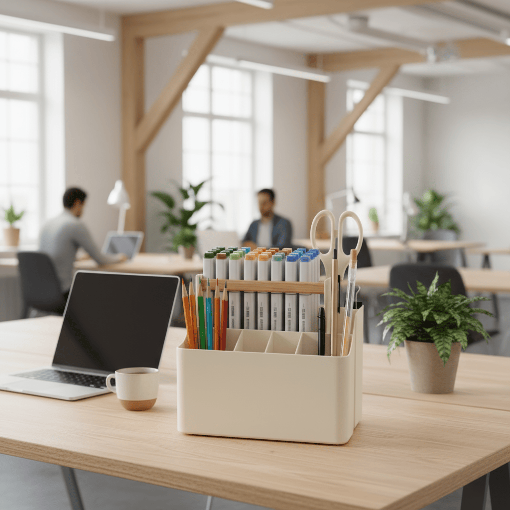 Organisateur bureau blanc coworking