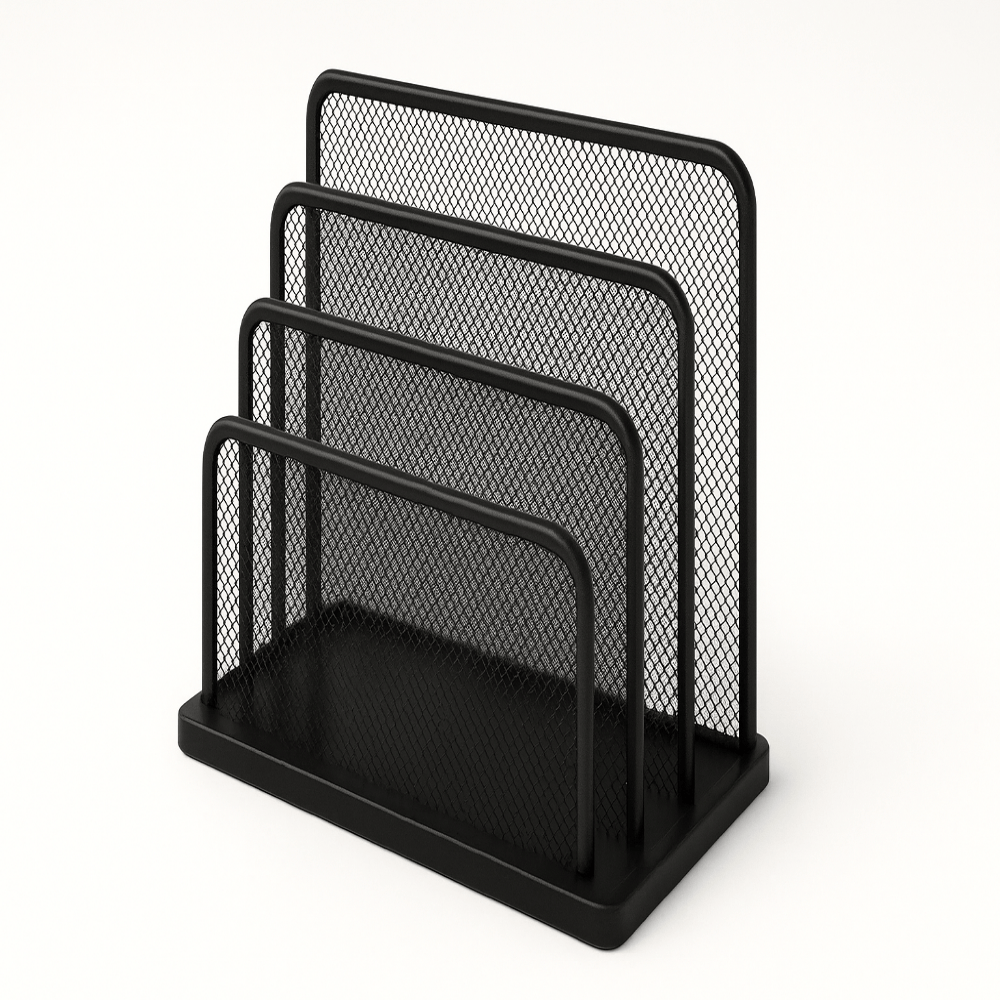 Organisateur de bureau en métal noir