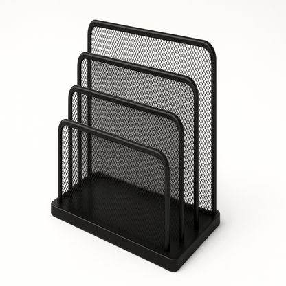 Organisateur de bureau en métal noir