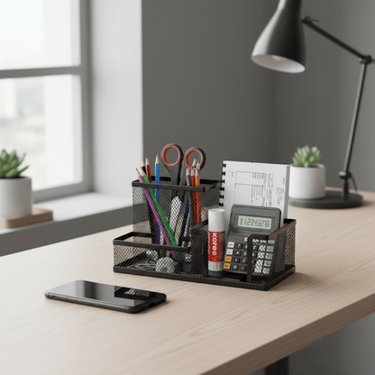 Organisateur métal noir bureau pro