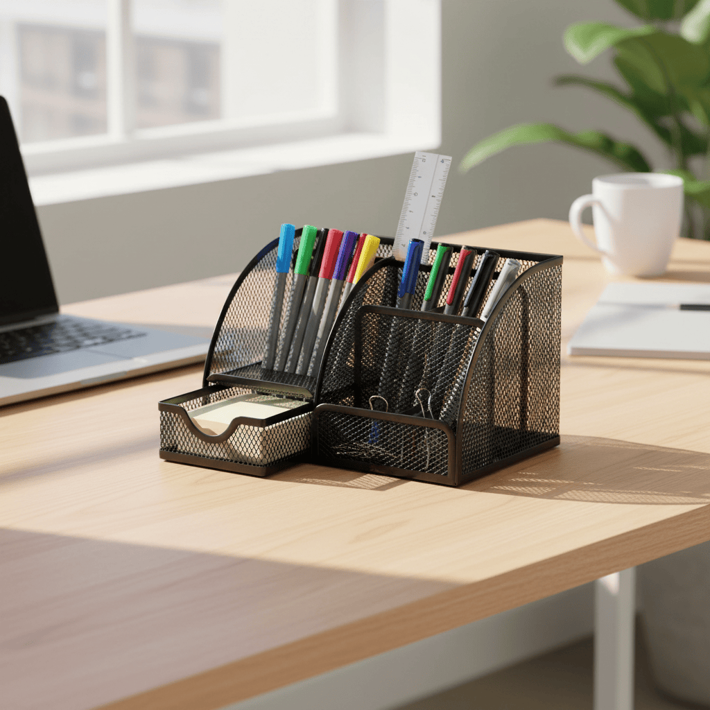 Organisateur métal vert coworking