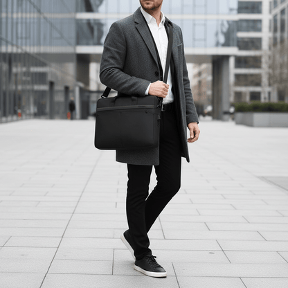 Organisateur noir avec bandoulière