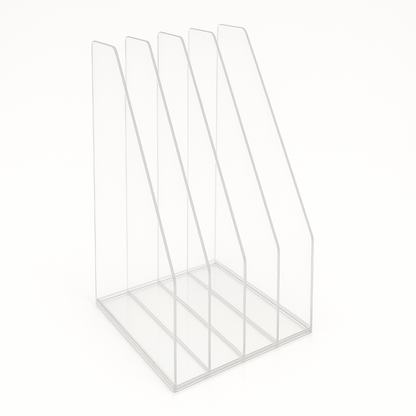 Organisateur transparent 5 compartiments inclinés