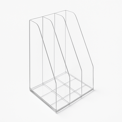 Organisateur transparent avec lignes du bas