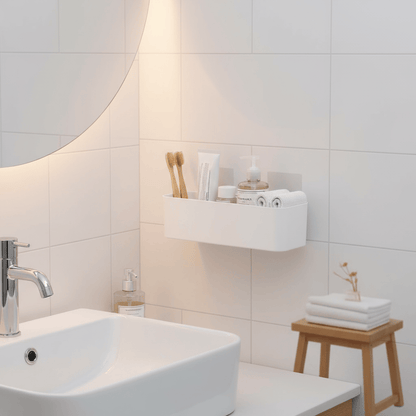 Organiseur blanc libérant le plan de travail