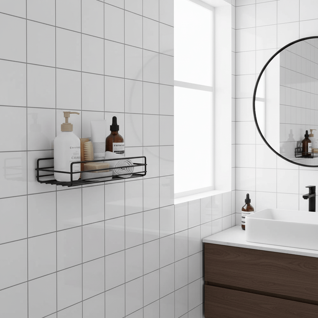 Organiseur métallique noir avec rebords