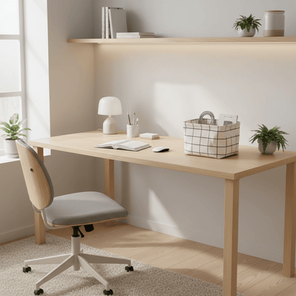 Panier beige et blanc quadrillé