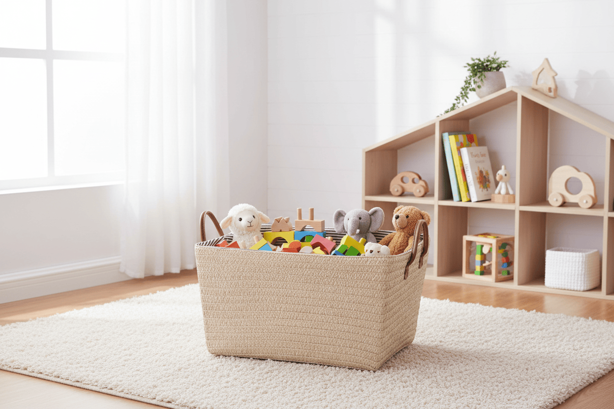 Panier dans chambre d'enfant