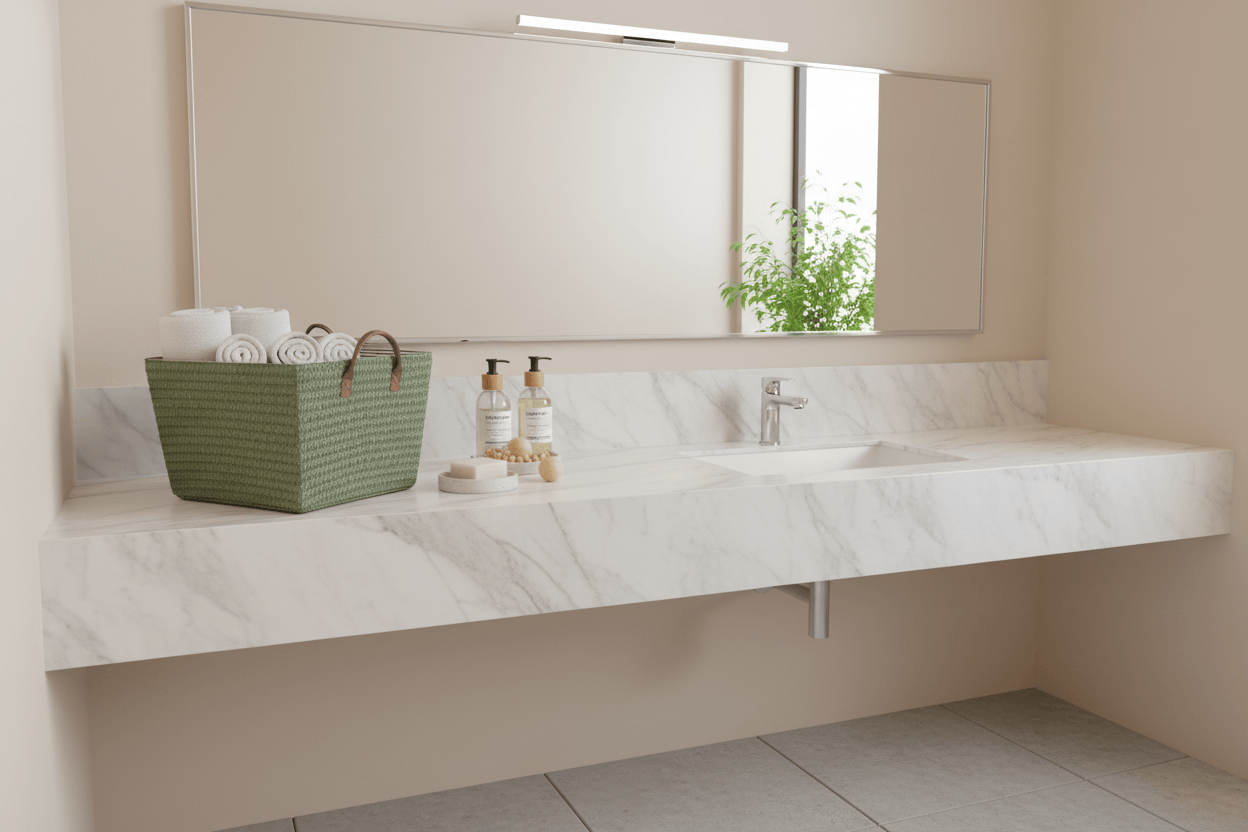 Panier dans salle de bain