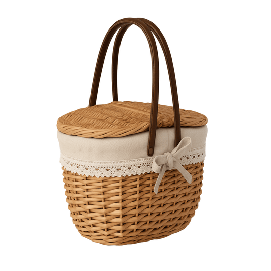 Panier en osier naturel