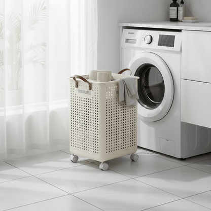 Panier à linge dans une buanderie moderne