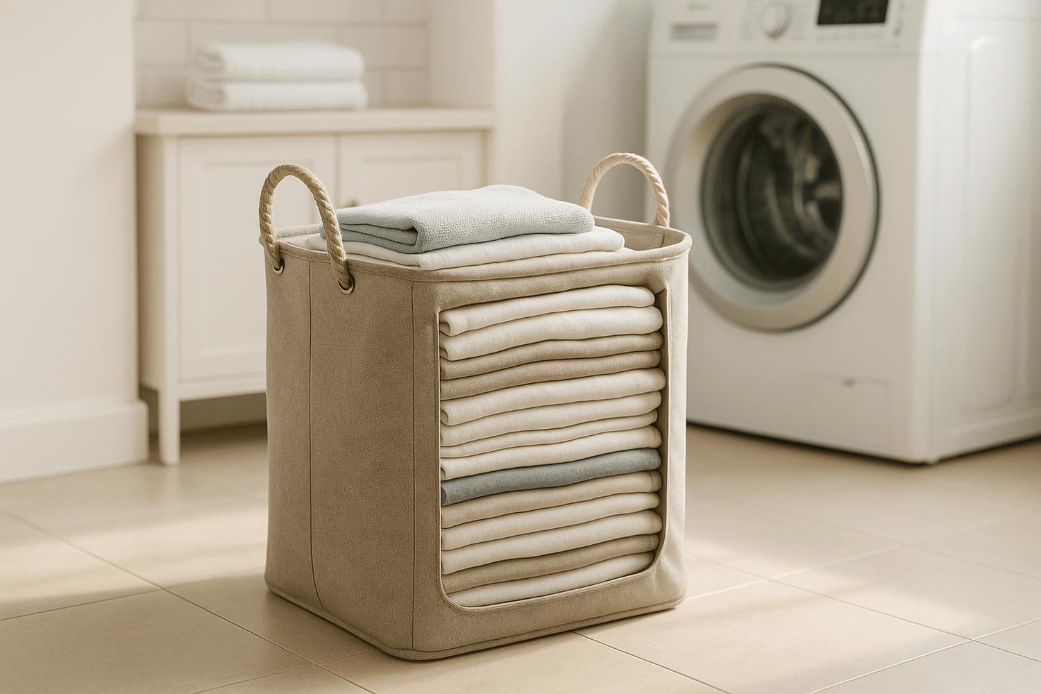 Panier à linge harmonieux et cohérent