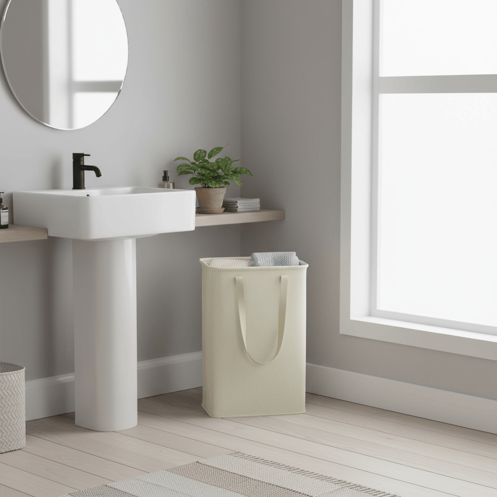 Panier linge pliable poignées ergonomiques renforcées