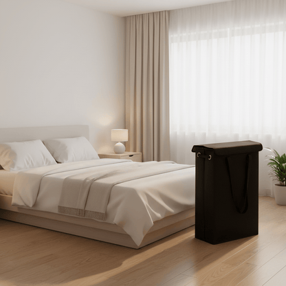 Panier linge texture chiné tiges rétractables pliage