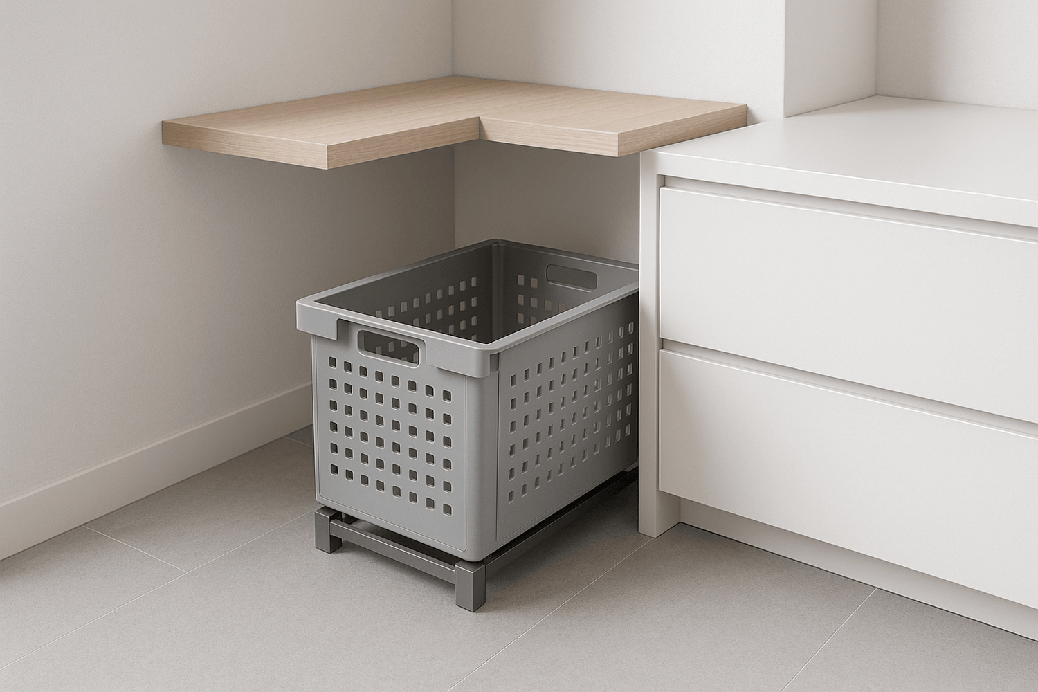 Panier modulable intégré sous meuble