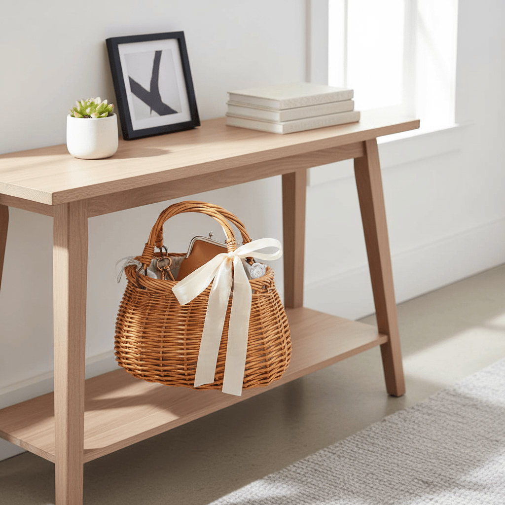 Panier osier ellipse entrée