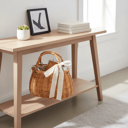 Panier osier ellipse entrée