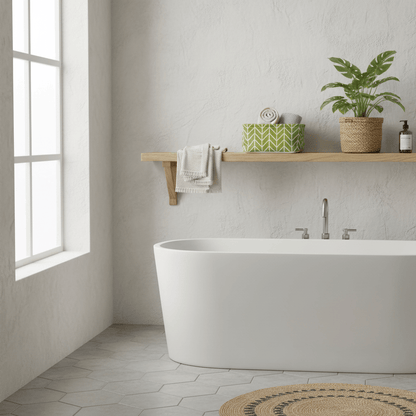 Panier vert olive avec motifs floraux