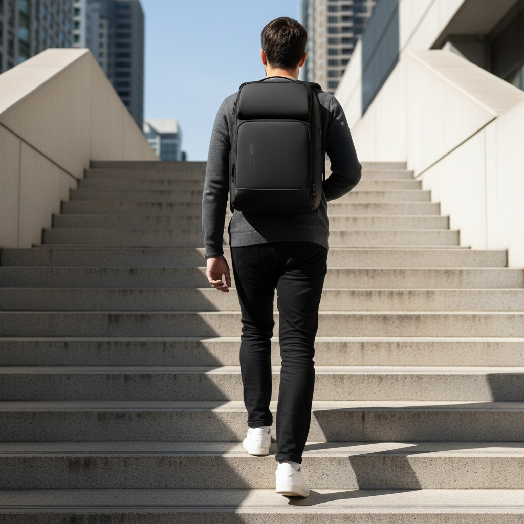 Personne dans les escaliers