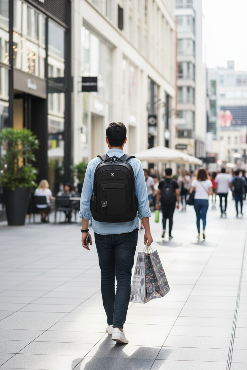 Personne faisant du shopping