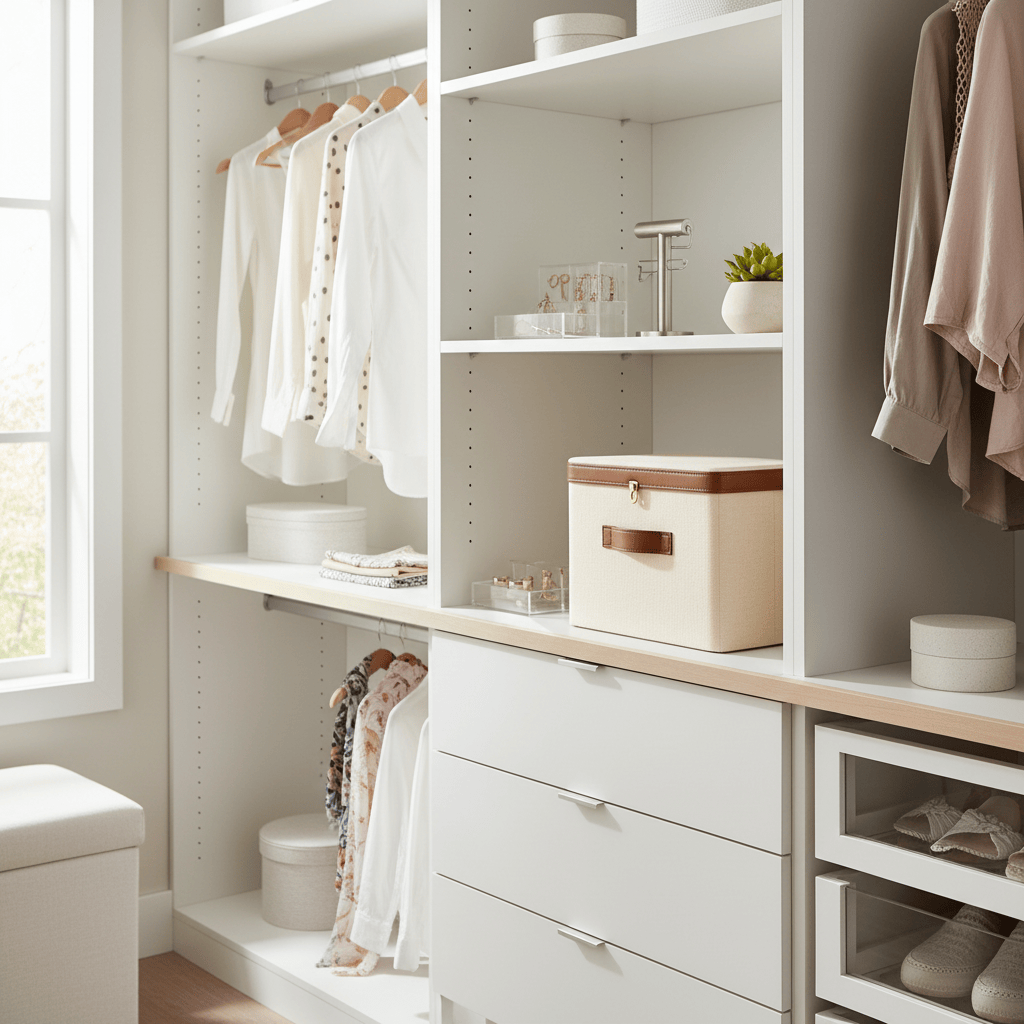 Petite boîte coton-lin pour accessoires