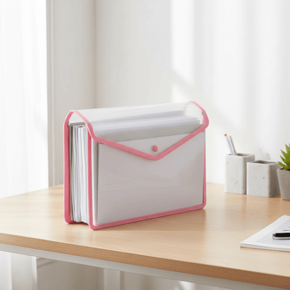 Pochette A4 étanche rose domicile