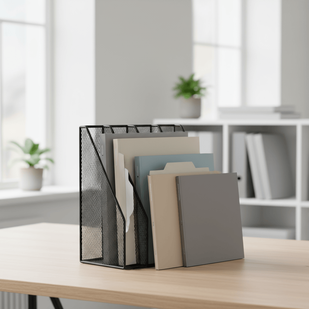 Porte-document métal noir 3 compartiments