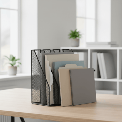 Porte-document métal noir 3 compartiments