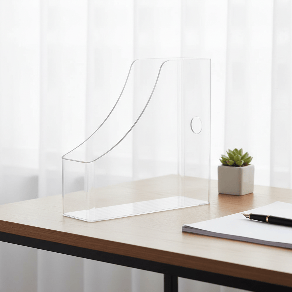 Porte-documents acrylique transparent bureau