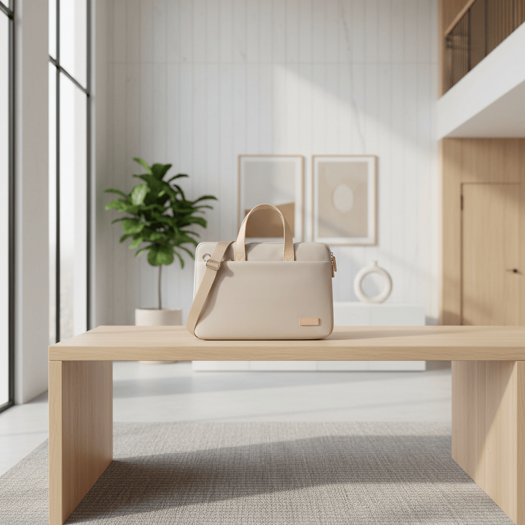 Porte-Documents beige à la réception