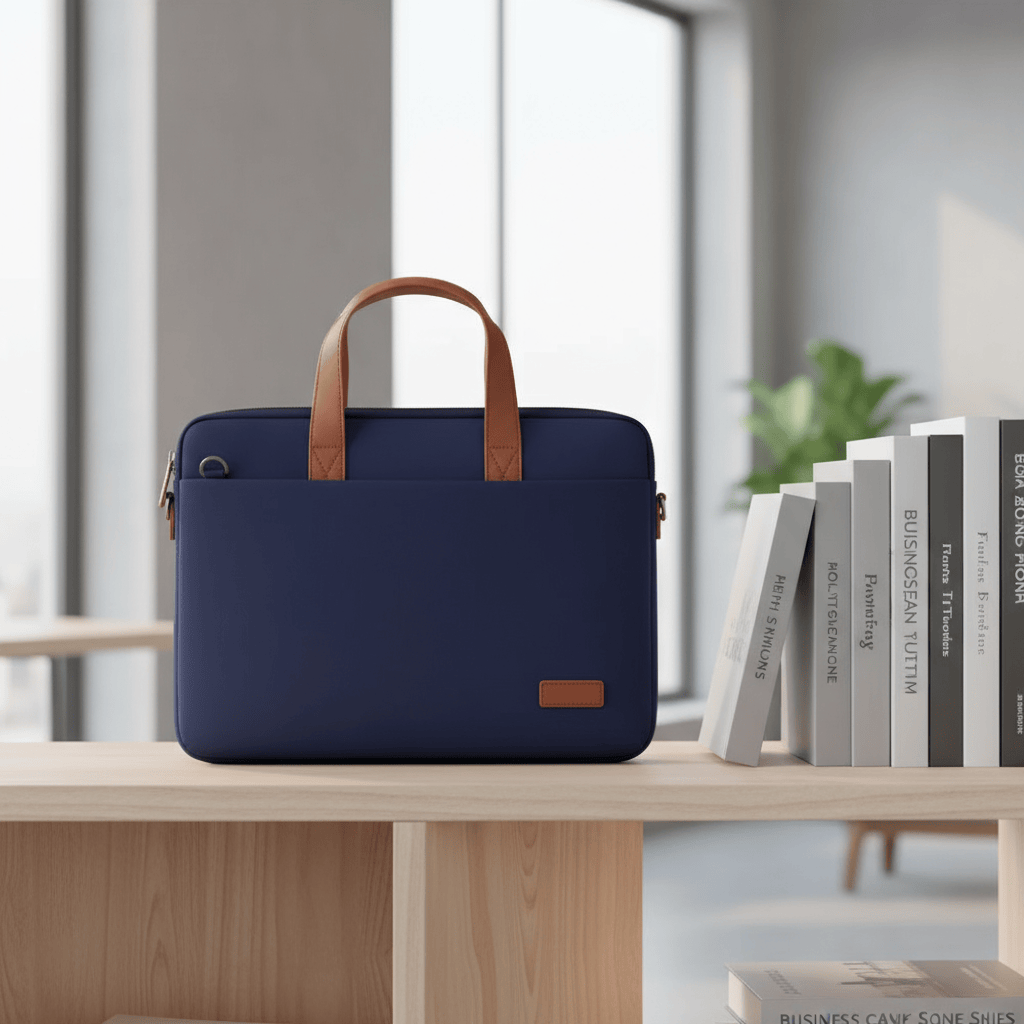 Porte-Documents bleu marine sur étagère