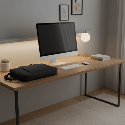 Porte-documents canvas noir classique