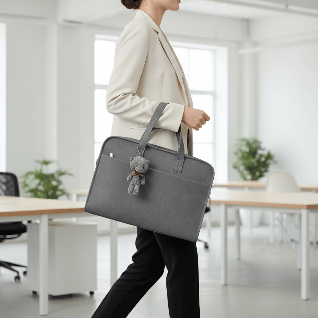 Porte-Documents gris porté