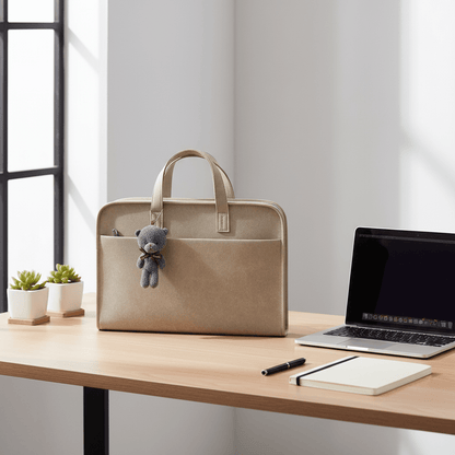 Porte-Documents kaki sur bureau