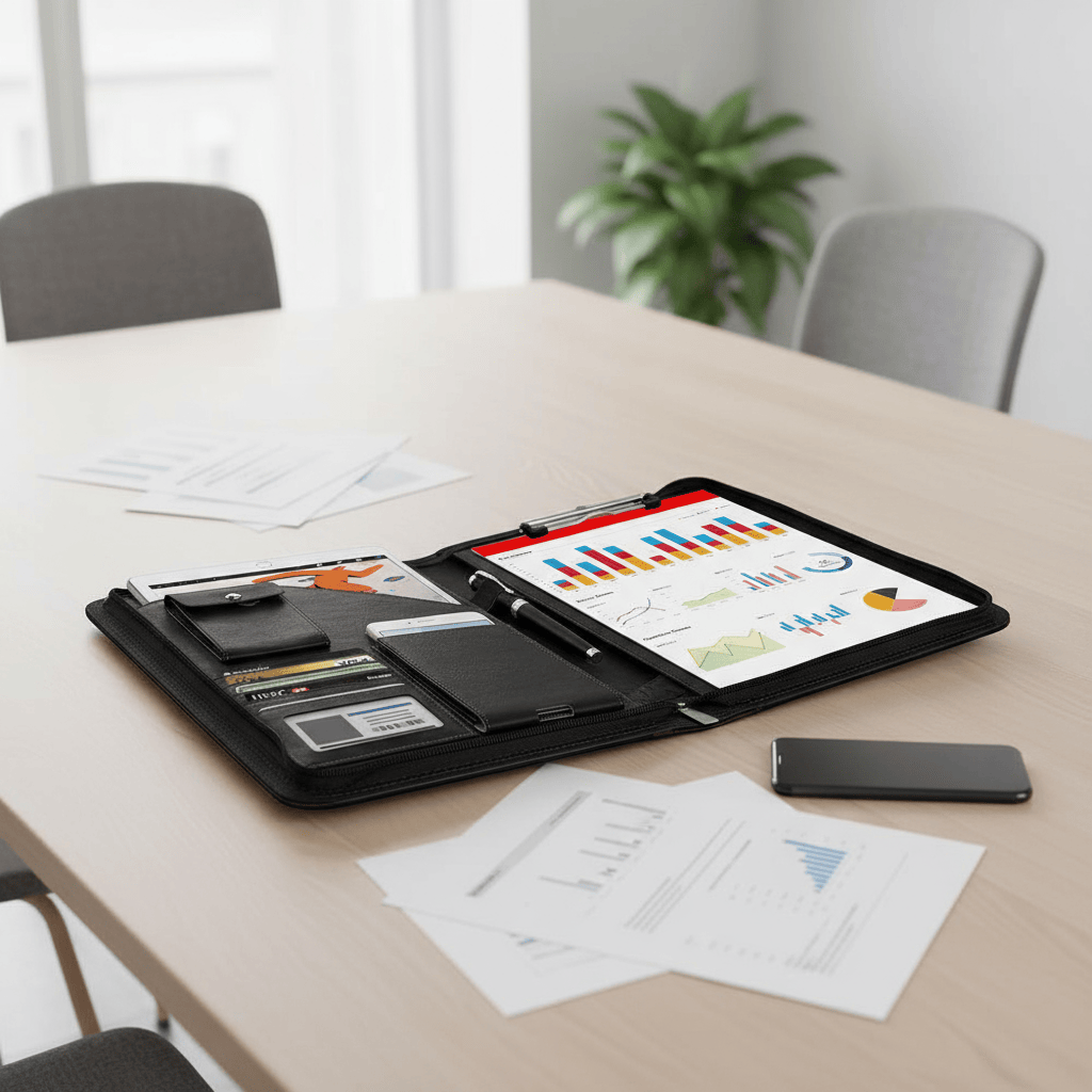 Porte-documents noir réunion