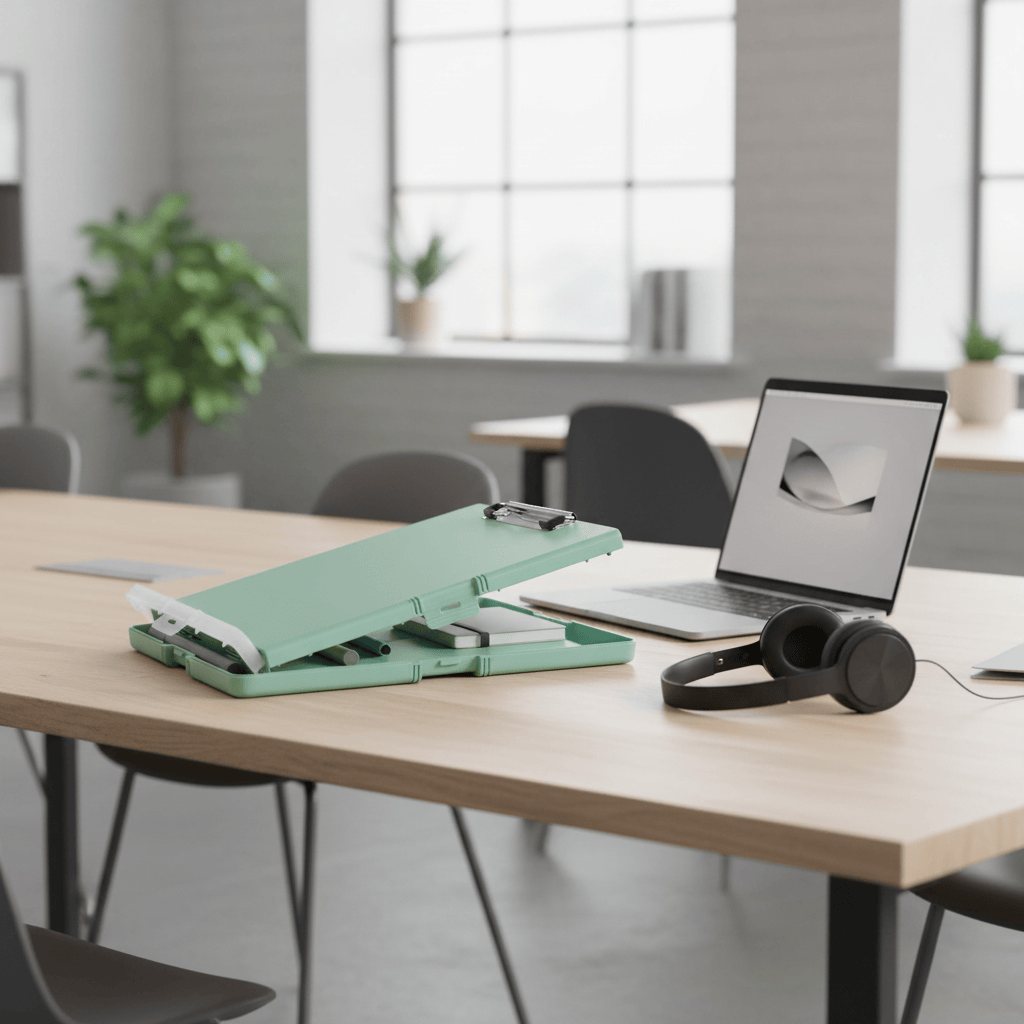 Porte-documents vert clair coworking