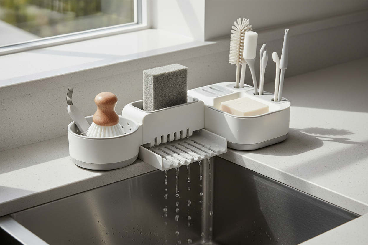 Porte-éponge modulaire multifonctionnel