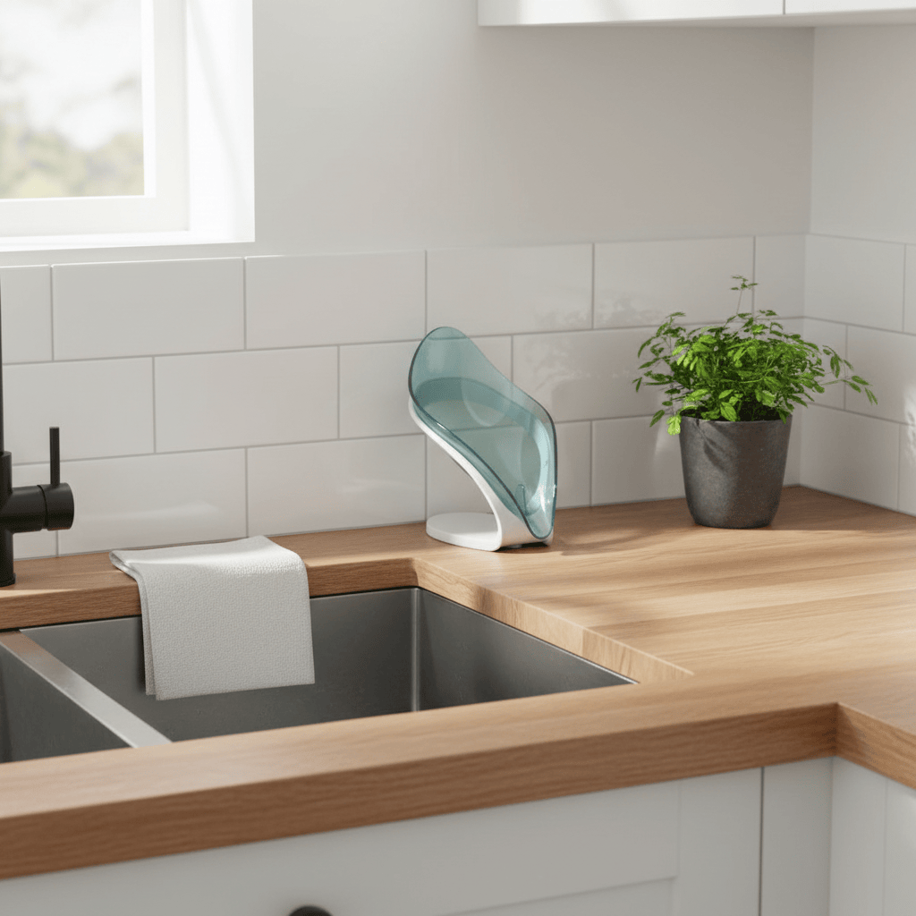 Porte-savon dans cuisine scandinave