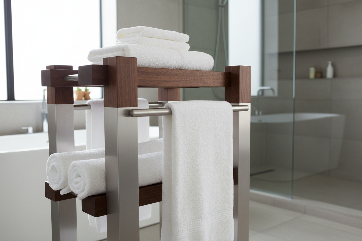 Porte-serviettes premium en matériaux nobles