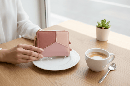 Portefeuille au café