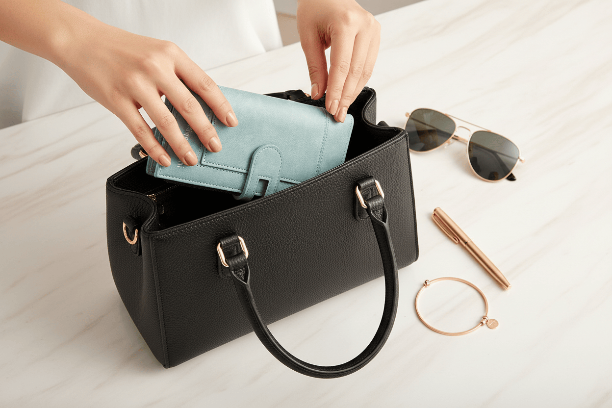 Portefeuille mains sac