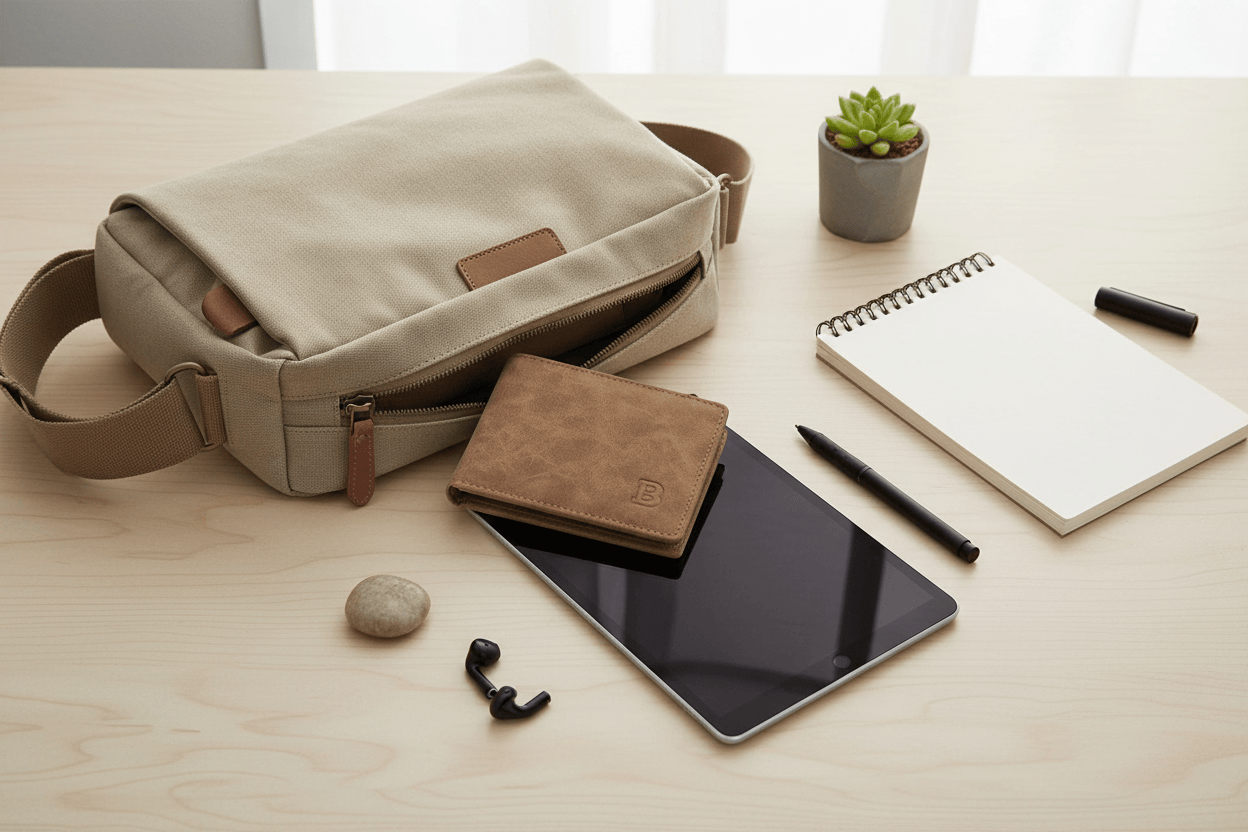 Portefeuille sac messenger