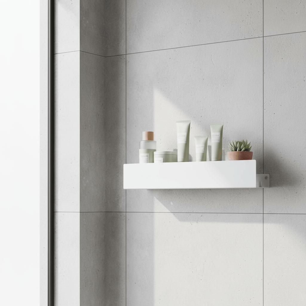 Rangement blanc pur avec panneau arrière