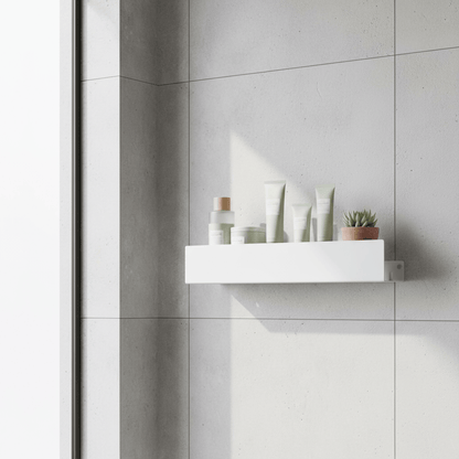 Rangement blanc pur avec panneau arrière